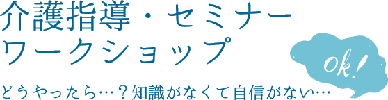 介護指導・セミナーワークショップ